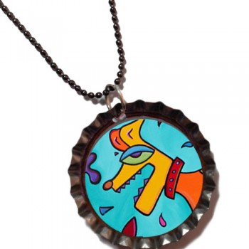 Barky Bark - Bottle Cap Pendant