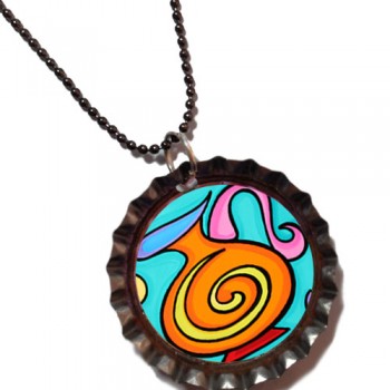 Disco Lemonade - Bottle Cap Pendant