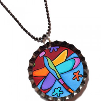 The Optimist - Bottle Cap Pendant