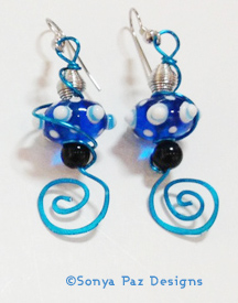 Blueberry Swirl Earrings