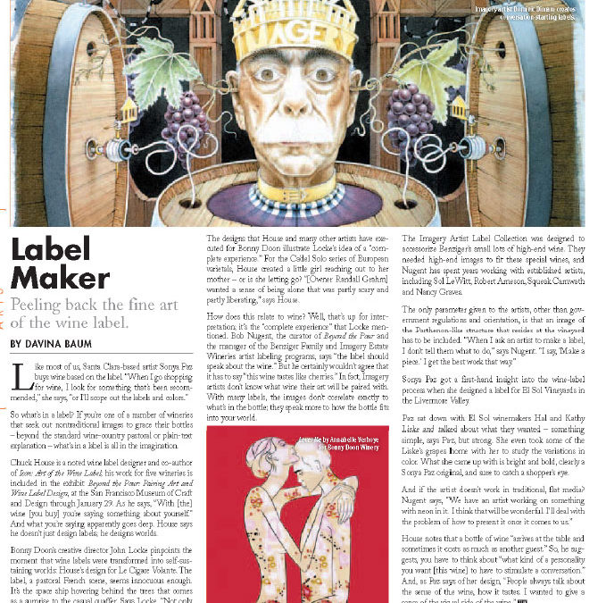 The Wave Magazine, Label Maker. Peeling Back the Fine Art of the Wine Label - January 2006