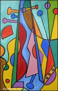 O'Cello - Original Painting from early works dated September 2000