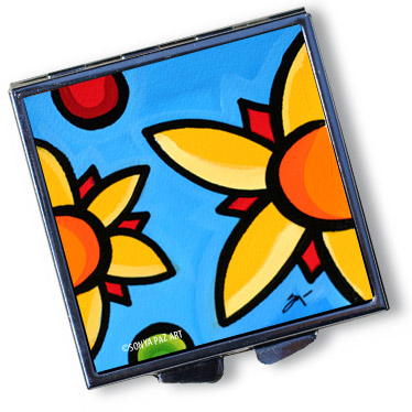 Pop Art Pillbox - Sunflower