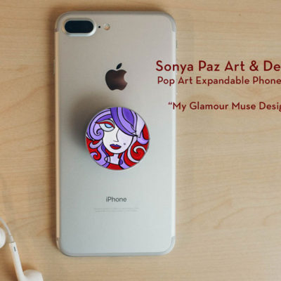 Pop Art Expandable Phone Grip - My Glamour Muse