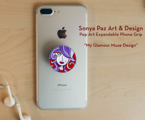 Pop Art Expandable Phone Grip - My Glamour Muse