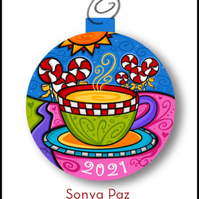Sonya Paz 2021 Lollipops & Lattes Limited Edition Ornament