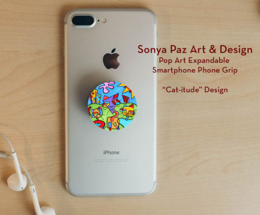 Pop Art Expandable Phone Grip - Catitude