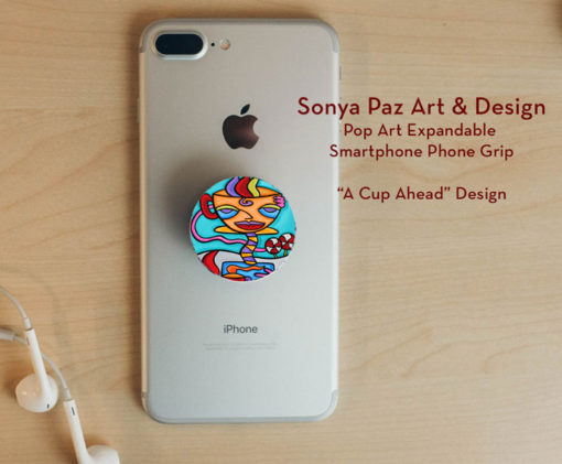 Pop Art Expandable Phone Grip - A Cup Ahead