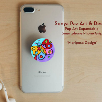 Pop Art Expandable Phone Grip - Mariposa