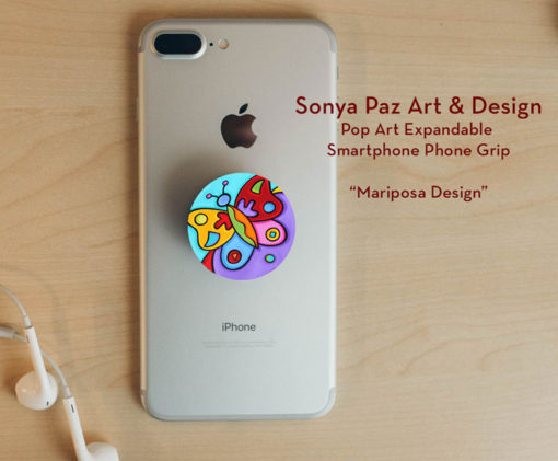 Pop Art Expandable Phone Grip - Mariposa