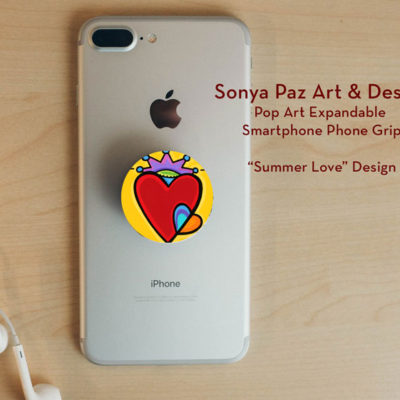 Pop Art Expandable Phone Grip - Summer Love