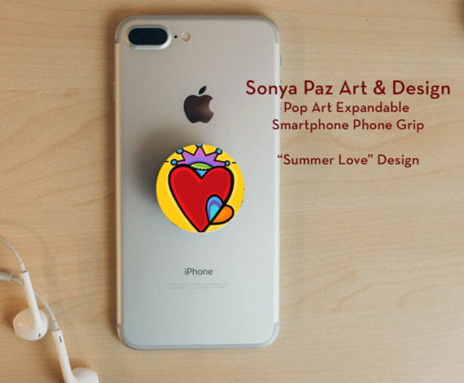 Pop Art Expandable Phone Grip - Summer Love