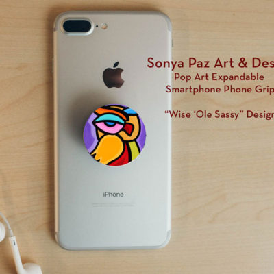 Pop Art Expandable Phone Grip - Wise Ole Sassy