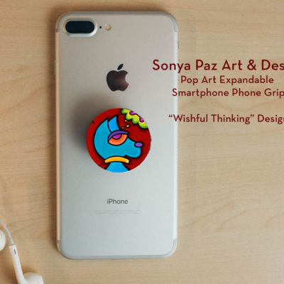 Pop Art Expandable Phone Grip - Wishful Thinking