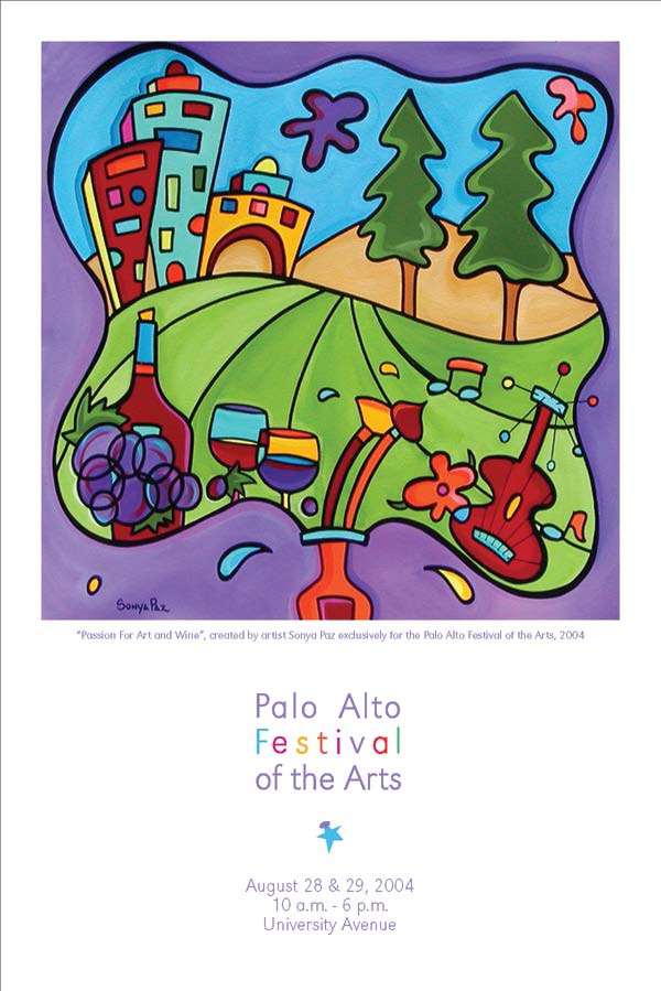 Sonya Paz designed Palo Alto Festival of the Arts 2004 Poster