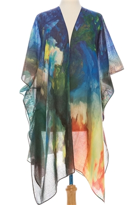 Abstract Art Kimono Coverup - perfect for summer to wear over swimsuit or with casual summer outfit