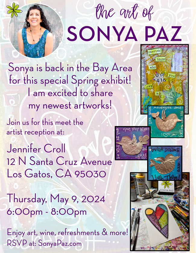 The Art of Sonya Paz - Art exhibit, May 9, 2024