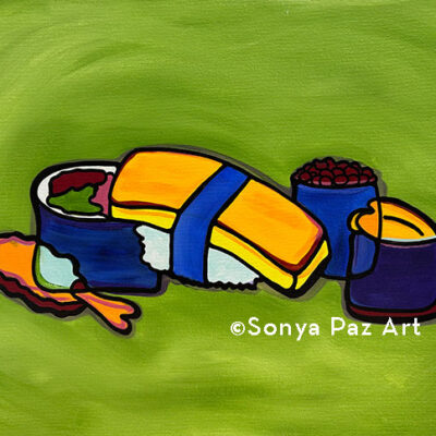 Sushi Edible Art - Original Sonya Paz Painting