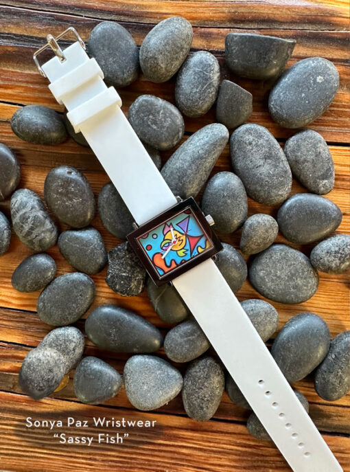 NEW - Sassy Fish Wristwear with White Band!