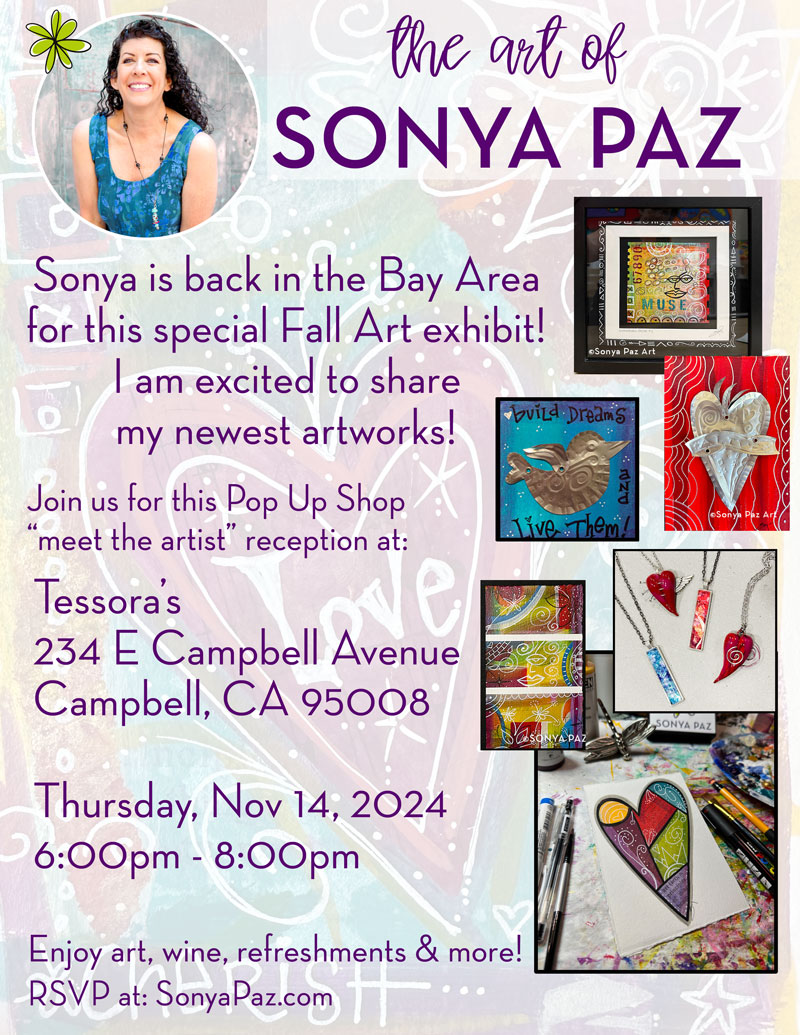 The Art of Sonya Paz - Art exhibit, November 14, 2024