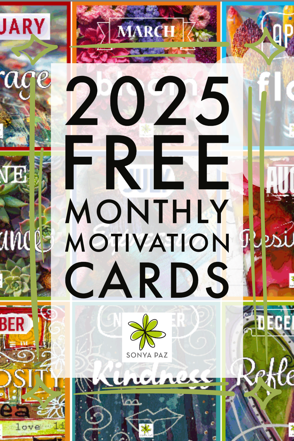 Sonya Paz 2024 Monthly Motivation Cards