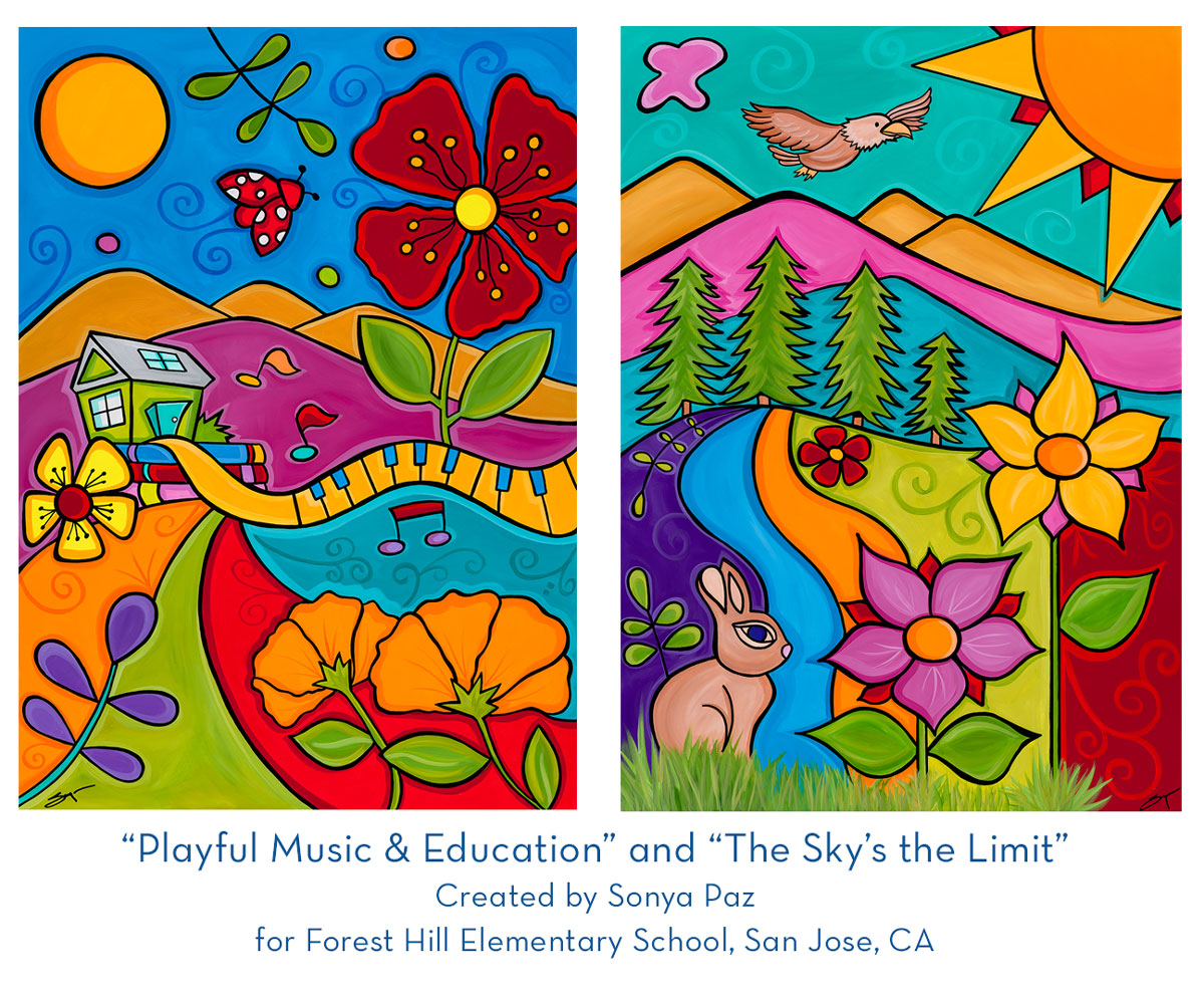 Sonya Paz Art for Forest Hill Elementary for the Campbell School District in San Jose, CA